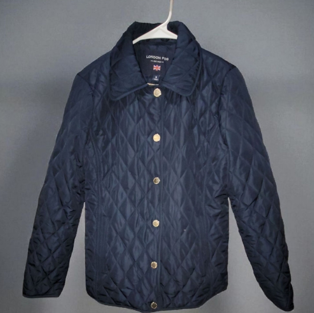 London Fog Kids Dark Blue Quilted Puffer Jacket